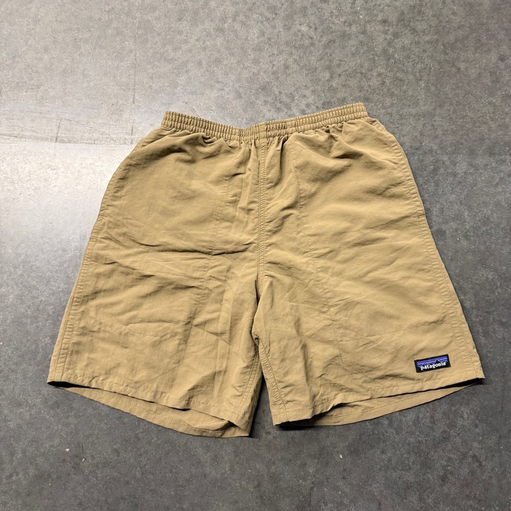 Patagonia Baggies 5 Inch Shorts Mens Small Tan Khaki Nylon Mesh Liner 57022